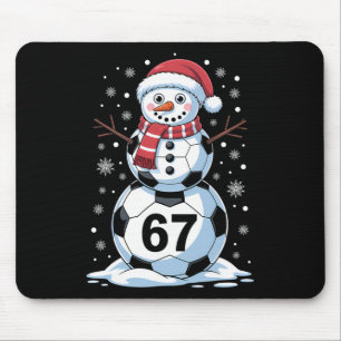 Tapis De Souris Noël 67 Mème Football Bonhomme de neige Arbre Drôl