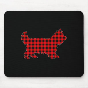 Tapis De Souris Noël assorti pour Yorkshire Terrier à carreaux de