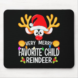 Tapis De Souris Noël assorti très joyeux enfant préféré Renne