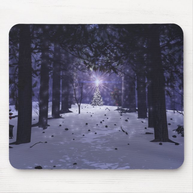 Tapis De Souris Noël aux Pines Mousepad (Devant)