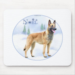Tapis De Souris Noel Belge Malinois