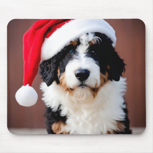 Tapis De Souris Noël Bernedoodle (Devant)