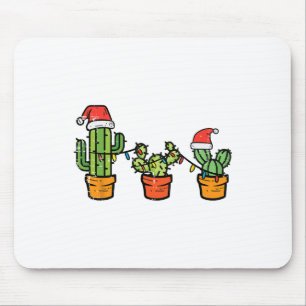 Tapis De Souris Noël Cactus mignon Plante Succulent Noël Hommes FE