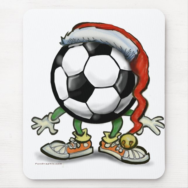 Tapis De Souris Noël de football (Devant)