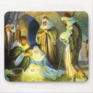 Tapis De Souris Noël de Manger Jésus Mousepad