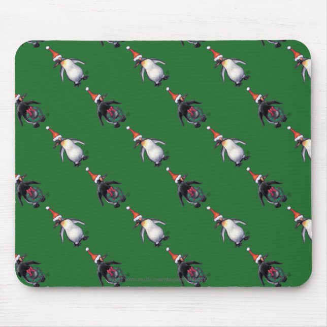 Tapis De Souris Noël des pingouins (Devant)