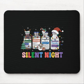 Tapis De Souris Noël drôle infirmière médicale Noël Icu Nicu R