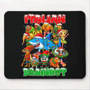 Tapis De Souris Noël drôle italien Cerveau Pourri Italien Cerveau 