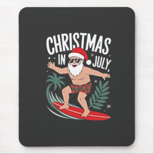 Tapis De Souris Noël en juillet Funny xmas Noël Santa Plage