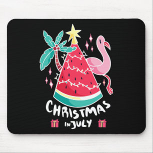 Tapis De Souris Noël en Juillet Pastèque Arbre de Noël d'Été