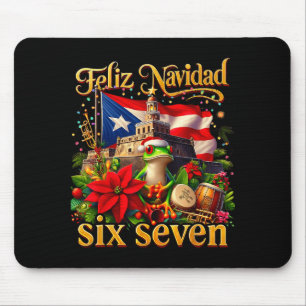 Tapis De Souris Noël espagnol drôle Porto Rico Boricua Coqui