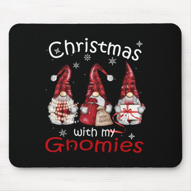 Tapis De Souris Noël Gnome Famille Pour Femmes Hommes - Buffalo Pl (Devant)