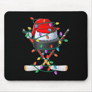 Tapis De Souris Noël Hockey Noël Père Noël Sports Casquette Ball K