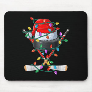 Tapis De Souris Noël Hockey Noël Père Noël Sports Casquette Ball K