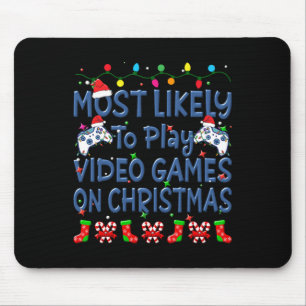 Tapis De Souris Noël Le Plus Susceptible De Jouer À Des Jeux Vidéo