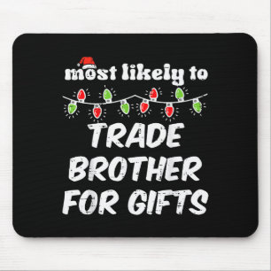 Tapis De Souris Noël le plus susceptible d'échanger frère Xmas cor