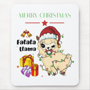 Tapis De Souris Noël Llama Mousepad