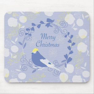 Tapis De Souris noël, noël, oiseau, fleurs, nature, p