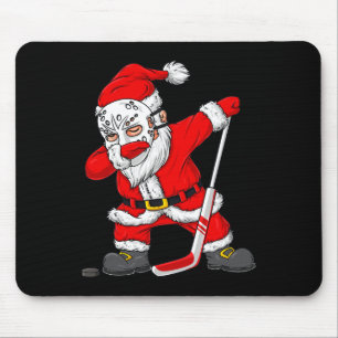 Tapis De Souris Noël Père Noël Dabbing Joueur de hockey Garçons En
