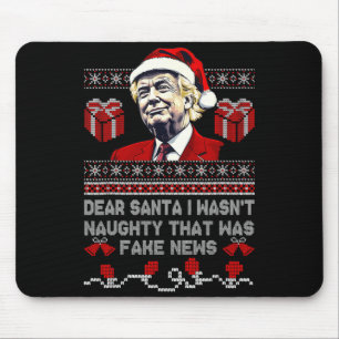 Tapis De Souris Noël Trump Cher Père Noël Fake News Drôle Xmas Moi