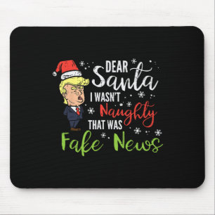 Tapis De Souris Noël Trump Cher Père Noël Faux News Drôle Noël Moi