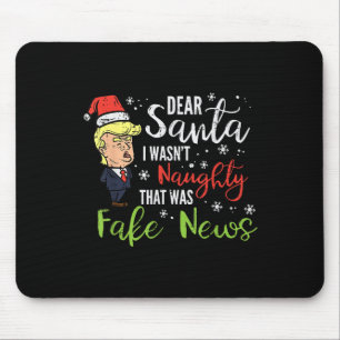 Tapis De Souris Noël Trump Cher Père Noël Faux News Fausses Noël D