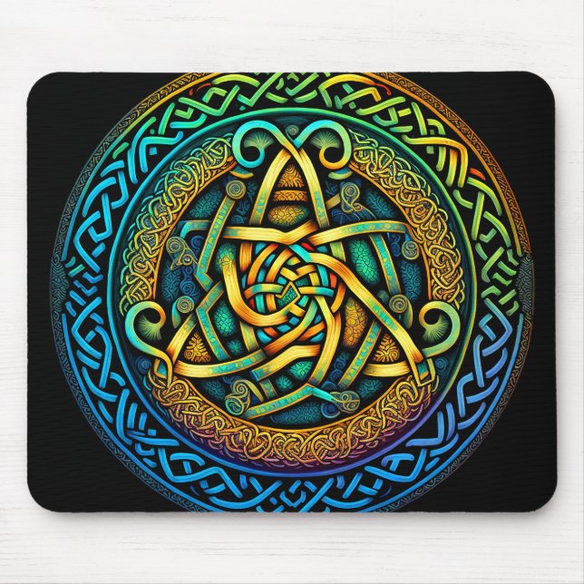 Tapis De Souris Noeud celtique coloré (Devant)
