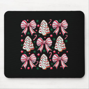 Tapis De Souris Noeud Coquet Arbre Gâteau Canne à Sucre Joyeux Noë