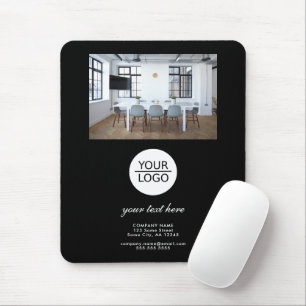 Tapis De Souris Noir Ajouter votre logo Promotion du texte personn
