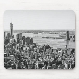 Tapis De Souris Noir blanc New York City Skyline