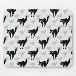 Tapis De Souris Noir Chat Shadow Silhouette Motif Design
