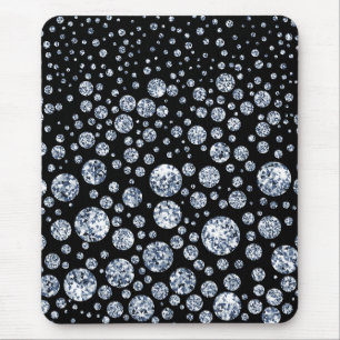 Tapis De Souris Noir cristal argenté