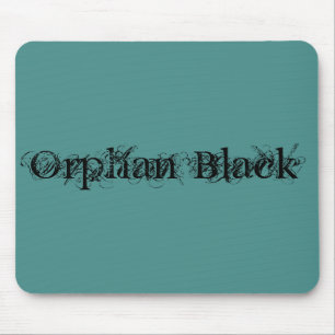 Tapis De Souris Noir d'orphelin en manuscrit chic