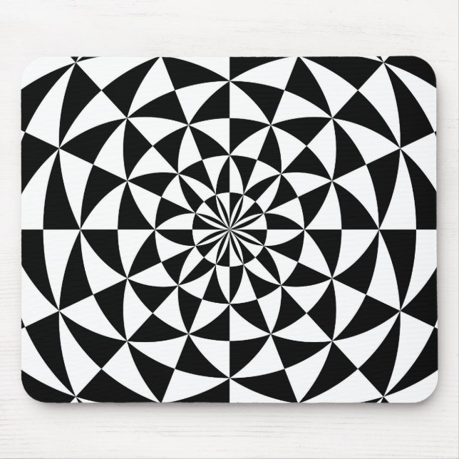 Tapis De Souris Noir et blanc - conception de Mousepad (Devant)