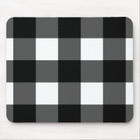 Tapis de souris noir et blanc de contrôle de