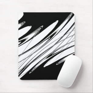 Tapis De Souris Noir et Blanc Moderne