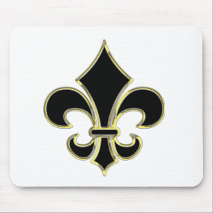 Tapis De Souris Noir et Gold Fleur De Lis de Geaux