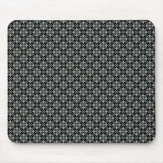 Tapis De Souris Noir et gris élégant Chic Mousepad (Devant)