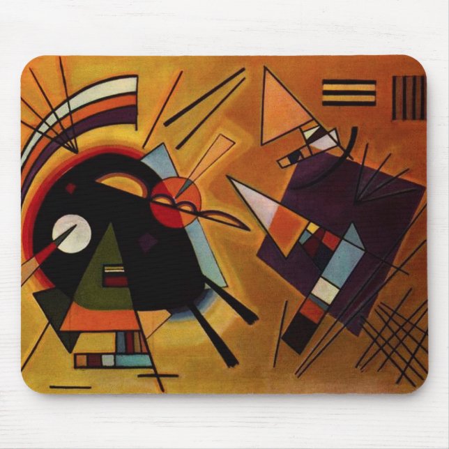 Tapis de souris noir et violet de Kandinsky (Devant)