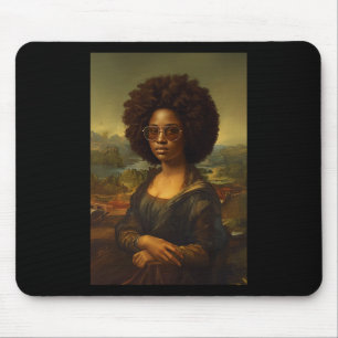 Tapis De Souris Noir Mona Lisa Afro Africain-Américain Noir Histor