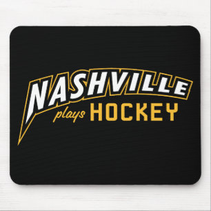 Tapis de souris noir Nashville joue au hockey