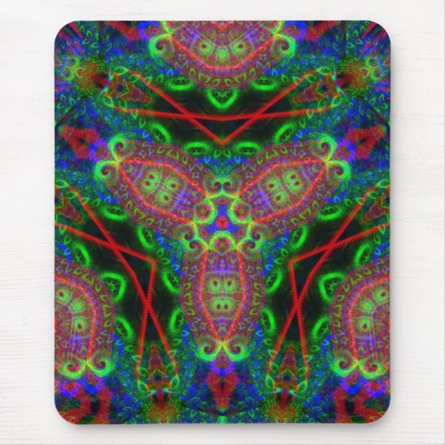 Tapis De Souris Noir psychédéliqueLiTe (Devant)
