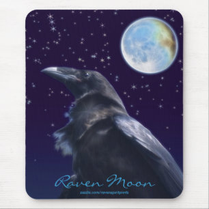 Tapis De Souris NOIR RAVEN & LUNE série Mousepad
