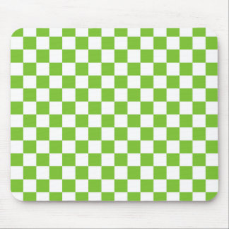 Tapis De Souris Noir vert et blanc Checkered