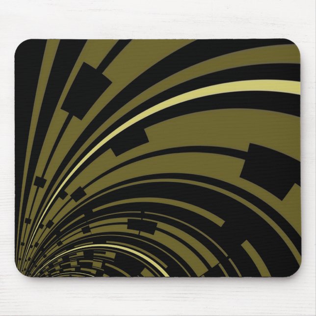 Tapis de souris Noir Vert Or Deco (Devant)