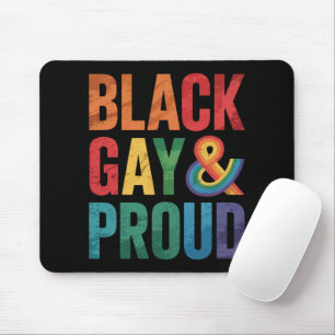 Tapis De Souris Noirs gays et fiers LGBTQ Noirs queer