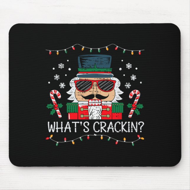 Tapis De Souris Noisette Noël Gros Noisettes Gros Crackin Drôle No (Devant)