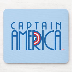 Tapis De Souris Nom Art Déco de Captain America