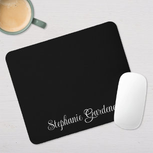 Tapis De Souris Nom de la calligraphie du boudin noir et blanc