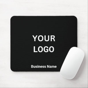 Tapis De Souris Nom de l'entreprise et logo noir